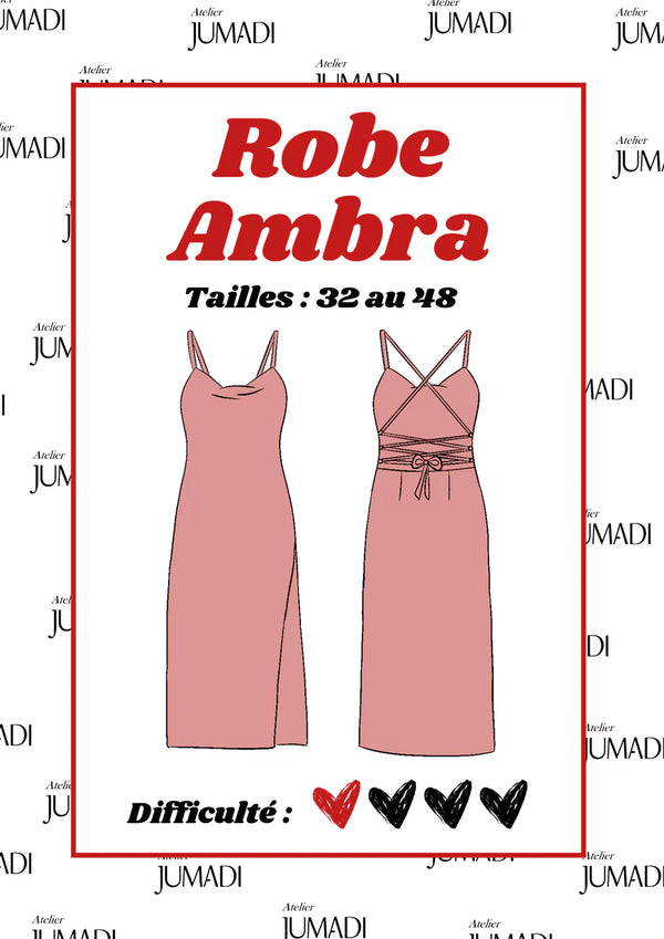 PDF - Patron digital de la robe Ambra de Atelier Jumadi (34 à 48) - fr