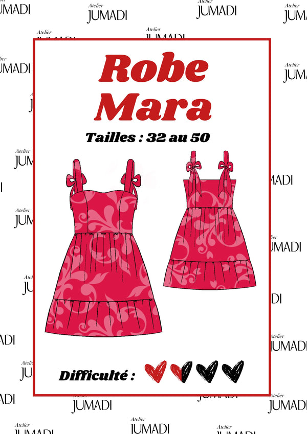 PDF - Patron digital de la robe Mara de Atelier Jumadi (32 à 50) - fr