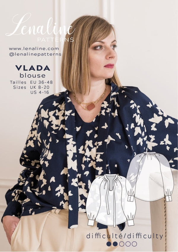 PDF - Patron de la blouse Vlada de Lenaline du 36 au 48 (fr)