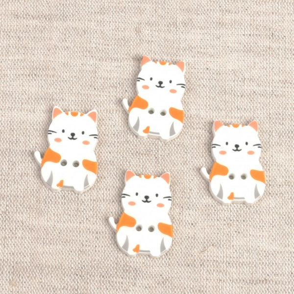 Boutons chat blanc (prix à la pièce)