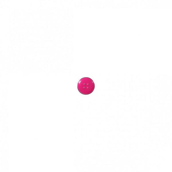 Boutons rond émaillé à pied - fuchsia  - 11mm (prix à la pièce)