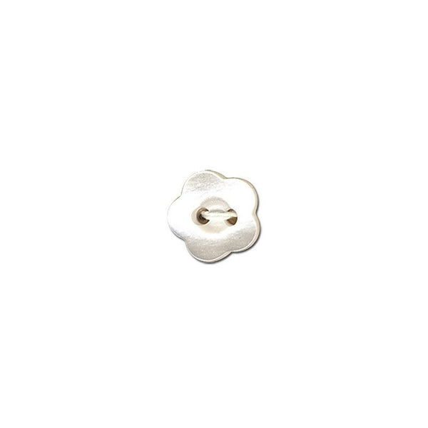 Boutons  Fleur de 12mm -  couleur blanche (prix à la pièce)