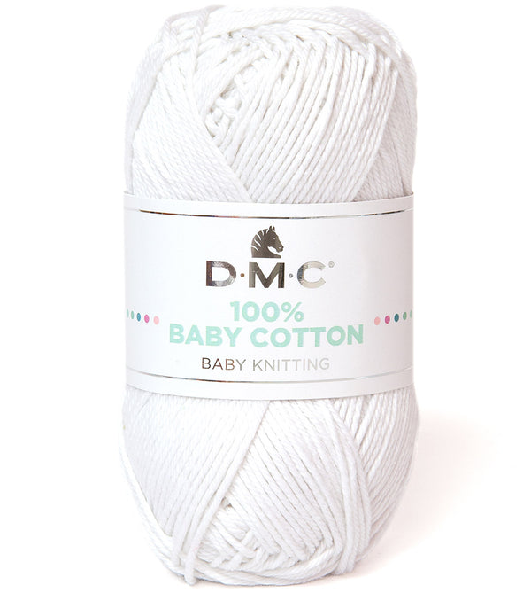 DMC - 100% baby cotton  - Blanc 762  (prix pour 1 pelote)