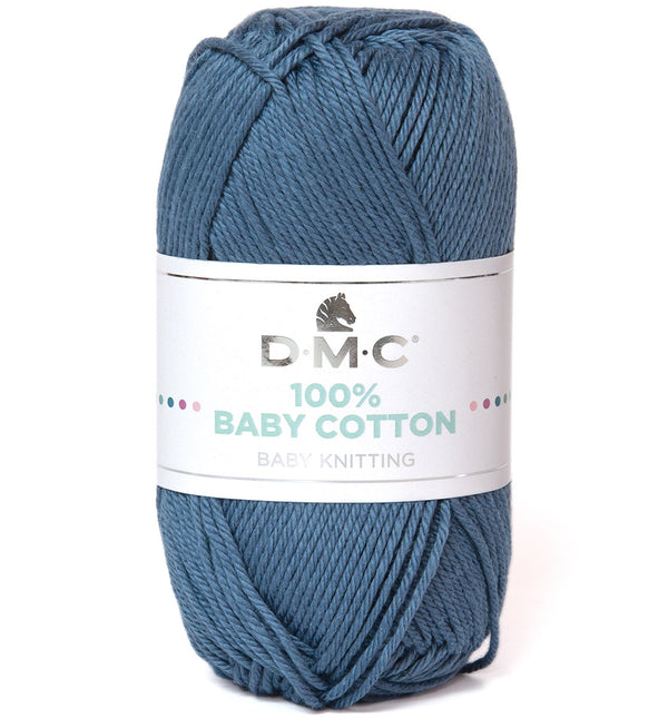 DMC - 100% baby cotton  - Bleu jeans 750 (prix pour 1 pelote)