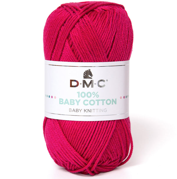 DMC - 100% baby cotton  - Framboise 755 (prix pour 1 pelote)