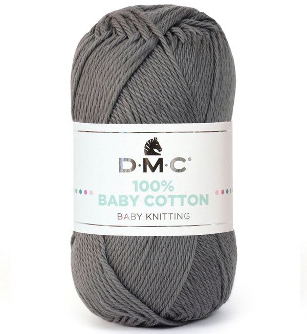 DMC - 100% baby cotton  - Gris foncé 774 (prix pour 1 pelote)