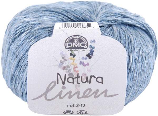 DMC - Nature Linen - fil de lin/viscose/coton - Bleu glacier 07 (prix pour 1 pelote)