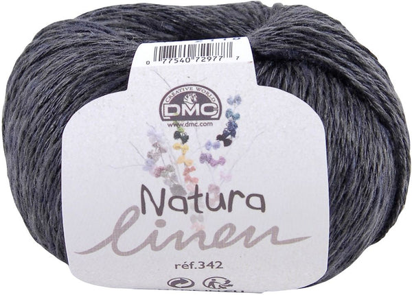 DMC - Nature Linen - fil de lin/viscose/coton - Gris anthracite 123 (prix pour 1 pelote)