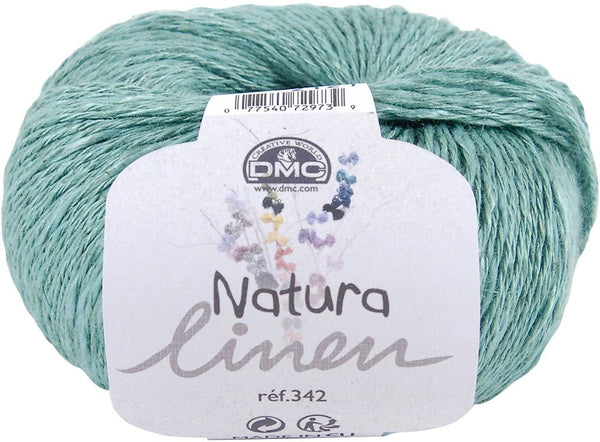 DMC - Nature Linen - fil de lin/viscose/coton - Vert d'eau 08 (prix pour 1 pelote)