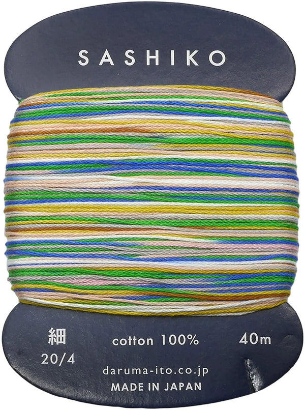 Fil sashiko de marque Daruma - Multicolore 502 - 40m (prix à la pièce)