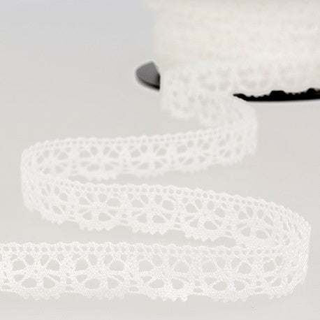 Galon de dentelle blanche - 13mm (prix au mètre)