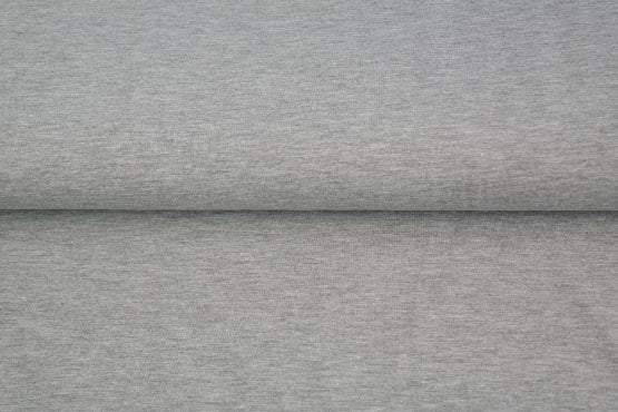 Jersey uni gris chiné clair certifié Oeko-tex (prix pour 10cm)