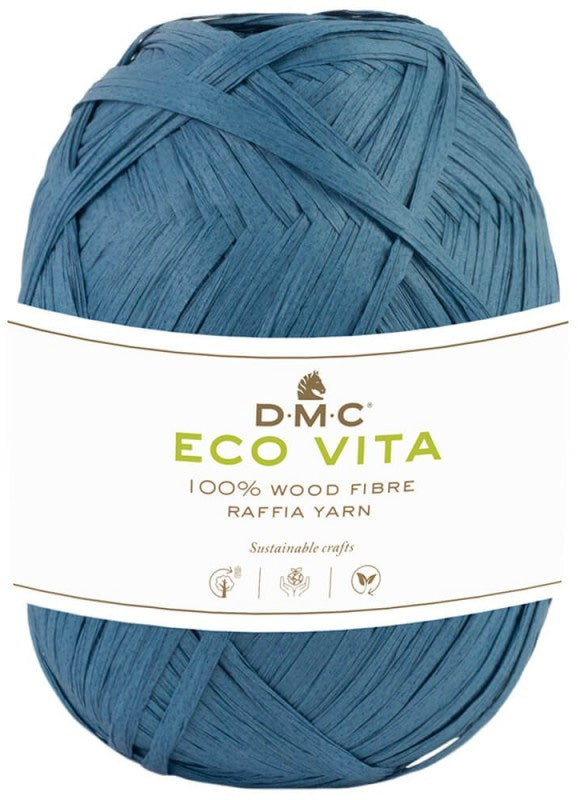 DMC - Eco Vita Raphia couleur 007 - pétrole (prix pour 1 pelote)