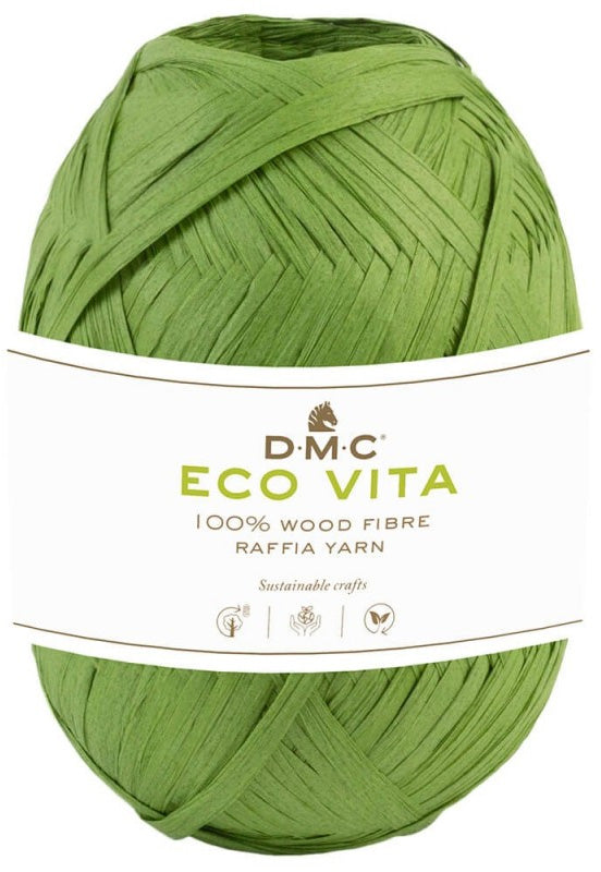 DMC - Eco Vita Raphia couleur 008 - vert (prix pour 1 pelote)