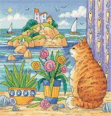 "Island view" by Karen Carter - de la marque anglaise Heritage Crafts - kit point de croix (prix pour l'ensemble)