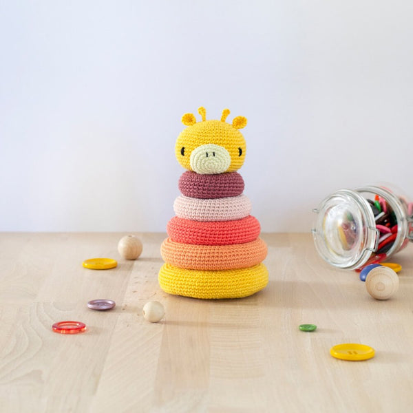 Kit crochet - anneaux empilables pour bébé girafe - marque Achor (prix pour le set)