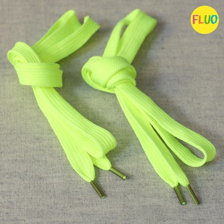 Lacets fluo jaunes de 110cm (prix pour la paire)