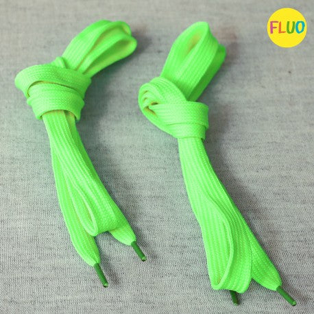 Lacets fluo vert de 110cm (prix pour la paire)