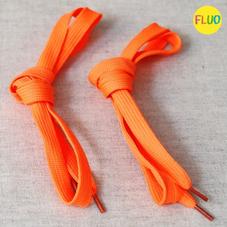 Lacets fluo orange de 110cm (prix pour la paire)