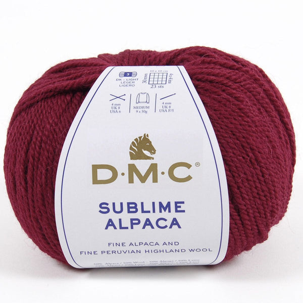 DMC - Sublime Alpaca - couleur 502 Rouge foncé (prix pour 1 pelote)