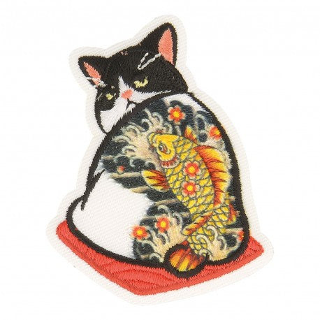 Patch thermocollant "chat yakuza" - (prix à la pièce)