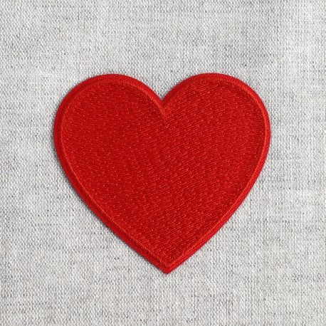 Patch thermocollant "Coeur rouge" - (prix à la pièce)