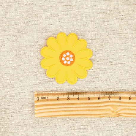 Patch thermocollant big flower jaune - (prix à la pièce)