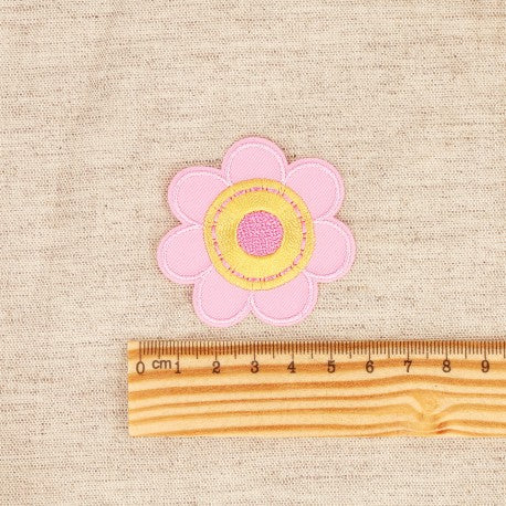 Patch thermocollant big flower rose - (prix à la pièce)