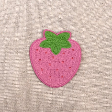 Patch thermocollant "Fraise rose" - (prix à la pièce)