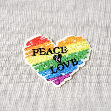 Patch thermocollant "Peace and love" - (prix à la pièce)