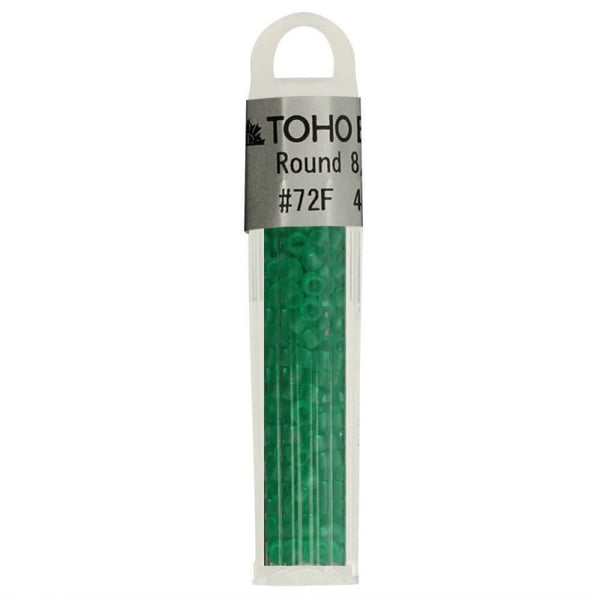 Perles de verre de marque japonaise Toho couleur B-72F vert translucide (prix pour le tube de 4g)