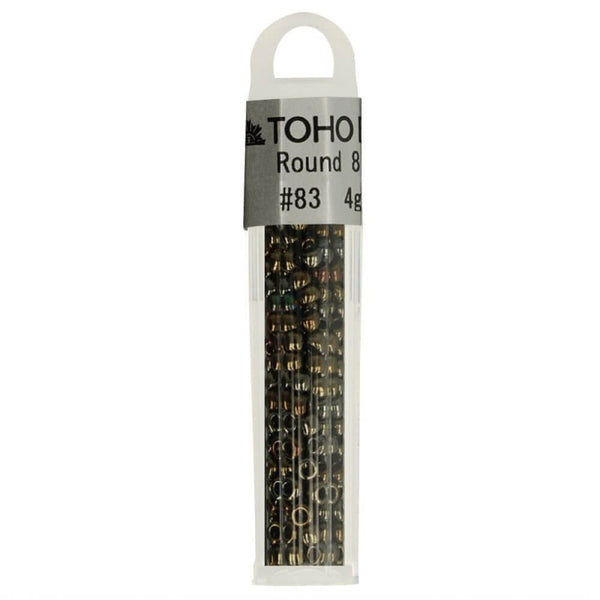 Perles de verre de marque japonaise Toho couleur B-83 bronze (prix pour le tube de 4g)