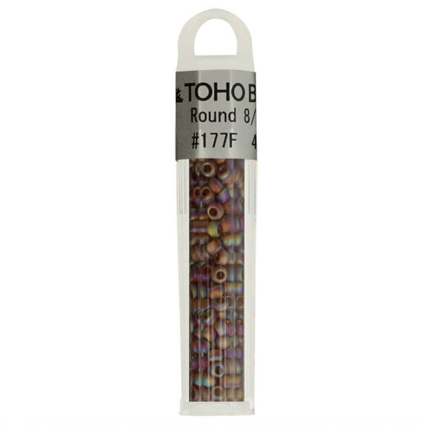 Perles de verre de marque japonaise Toho couleur B177F multicolore (prix pour le tube de 4g)