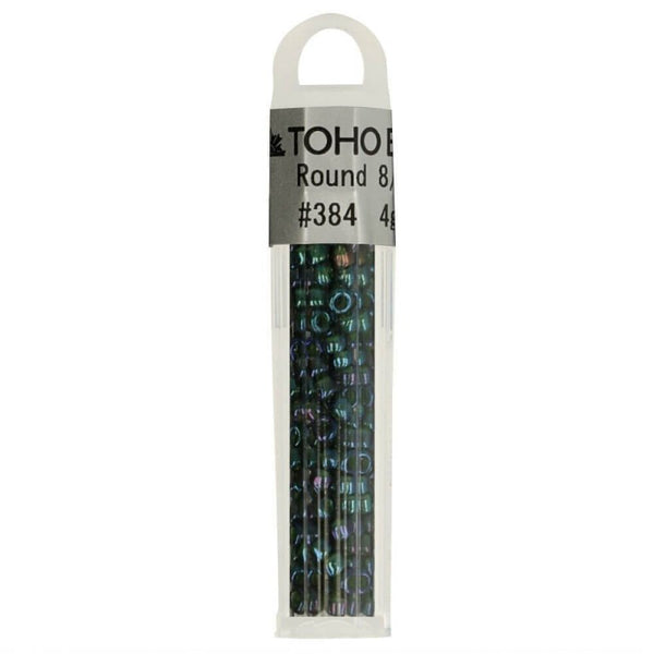 Perles de verre de marque japonaise Toho couleur B384 scarabée (prix pour le tube de 4g)