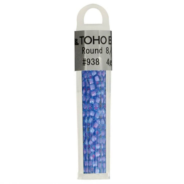 Perles de verre de marque japonaise Toho couleur B938 lavande (prix pour le tube de 4g)