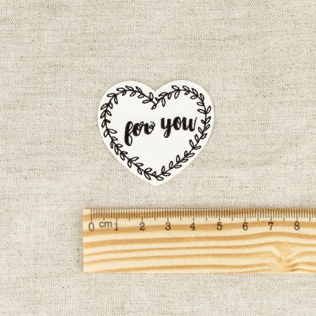 Patch thermocollant "For You" blanc - (prix à la pièce)