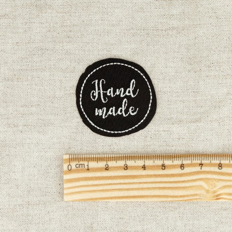 Patch thermocollant "handmade" noir - (prix à la pièce)