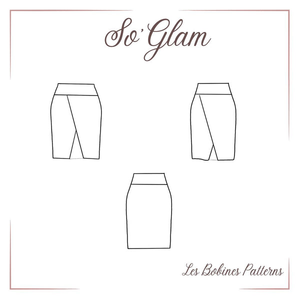 PDF - Patron digital de la jupe So'Glam des Bobines Patterns du 34 au 56 (fr)