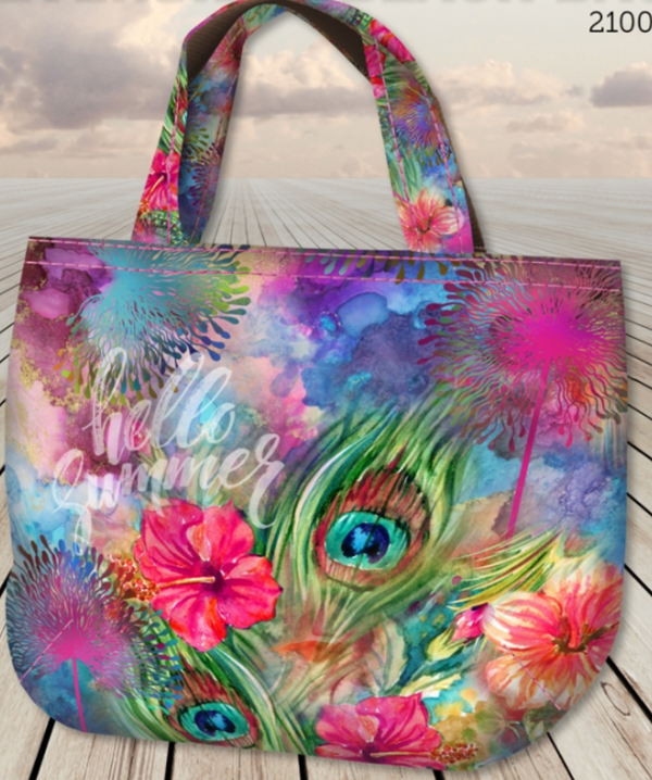 Panneau de sac en canvas prêt à coudre - hello Summer (prix pour le panneau)