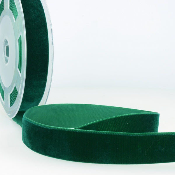 Ruban velours haute densité - 16mm - vert (prix au mètre)