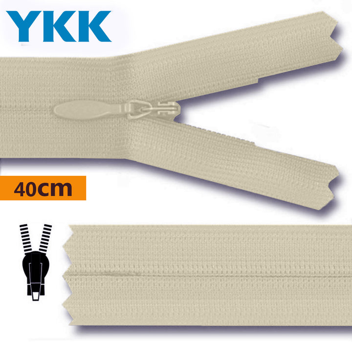 Fermeture éclair YKK Séparable 40cm « Écru » –