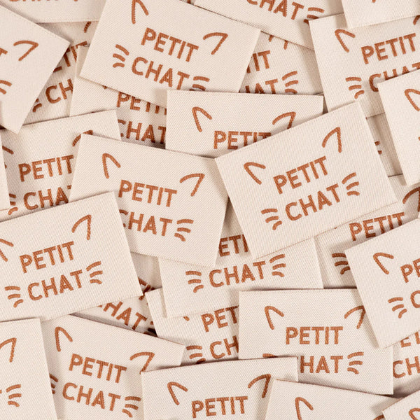 Lot de 5 étiquettes Petit Chat de Ikatee (prix pour le sachet de 5)