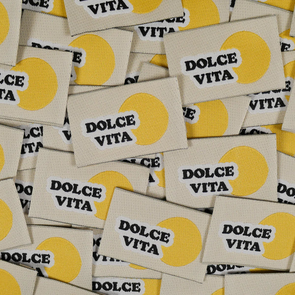 Lot de 5 étiquettes Dolce Vita de Ikatee (prix pour le sachet de 5)